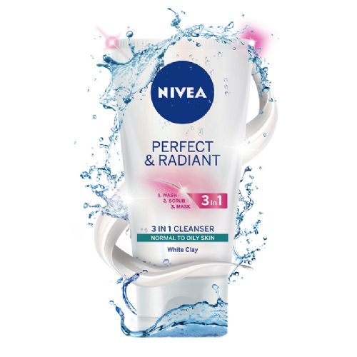 NIVEA PERFECT & RADIANT 3IN1 CLEANSER Bevy Beauty